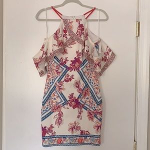 Floral Flutter Sleeve Dress